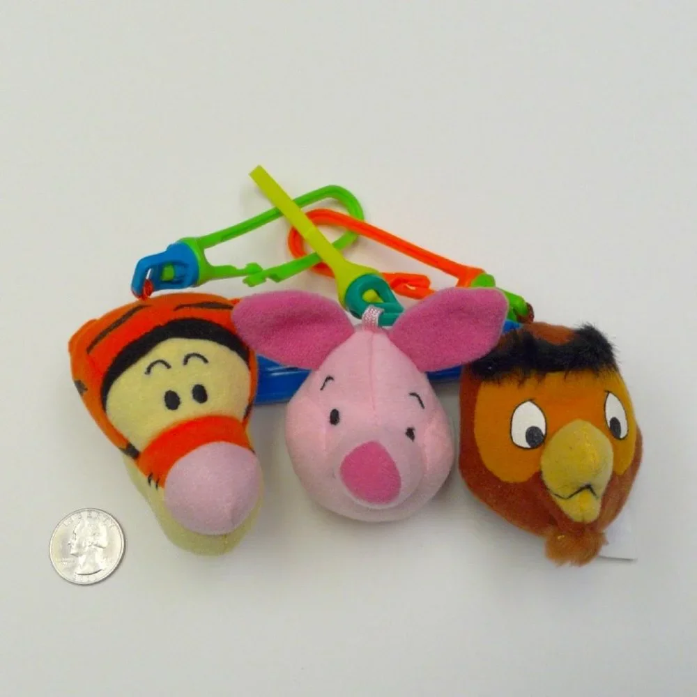 Winnie the Pooh McDonald keychain Plush Lot of 3